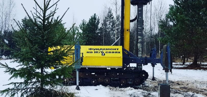Фундамент на забивных ЖБ сваях
