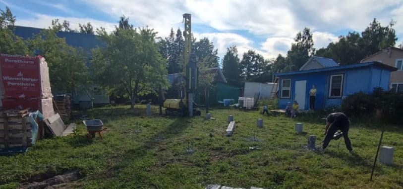 Фундамент на забивных ЖБ сваях